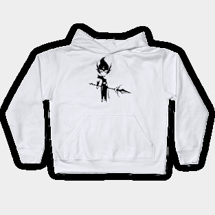 Sylph minimal silhouette white Kids Hoodie